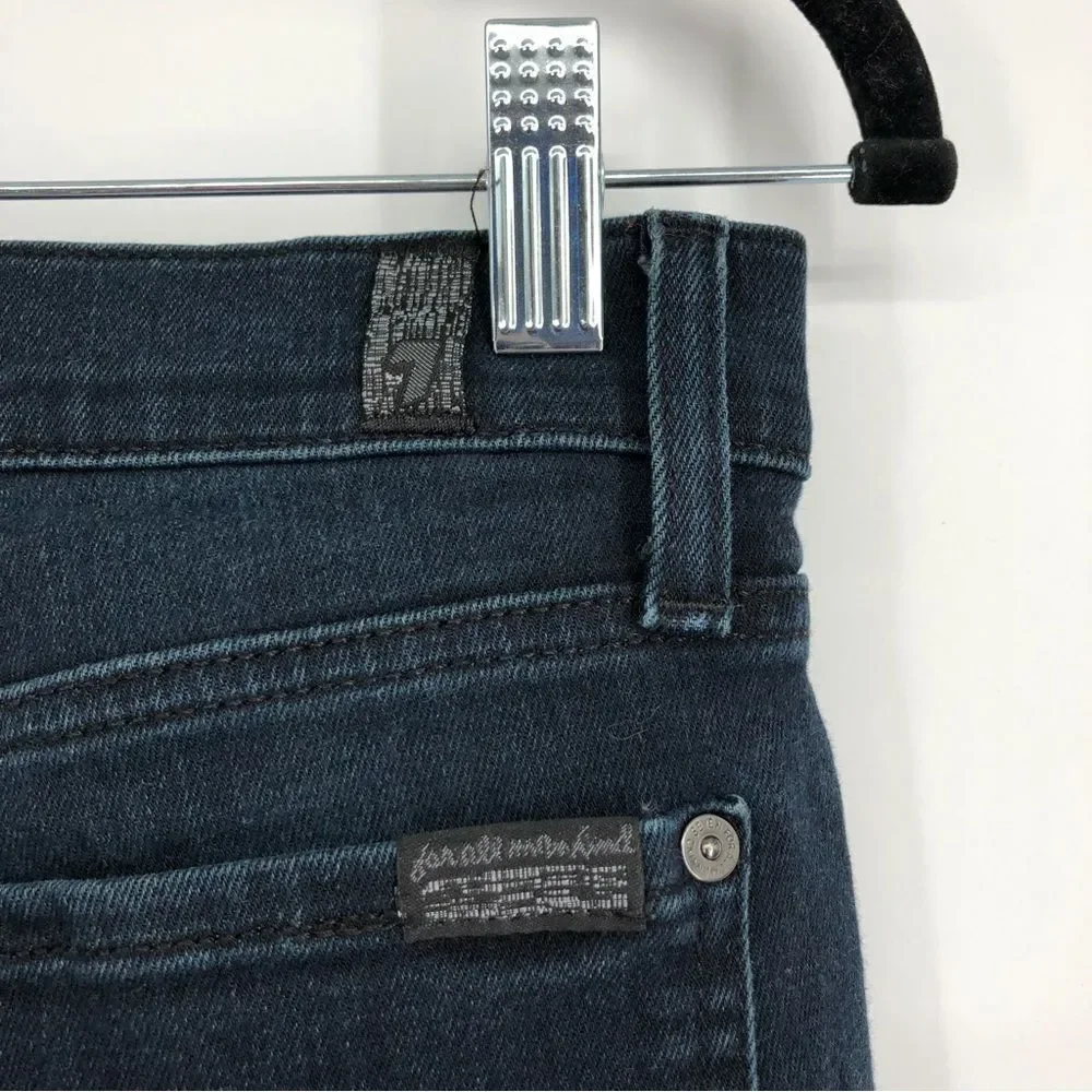 7FAM Womens Gwenevere Skinny Jeans Dark Wash Size 29‎